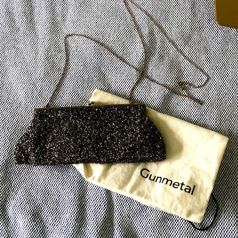 Gunmetal beaded bag